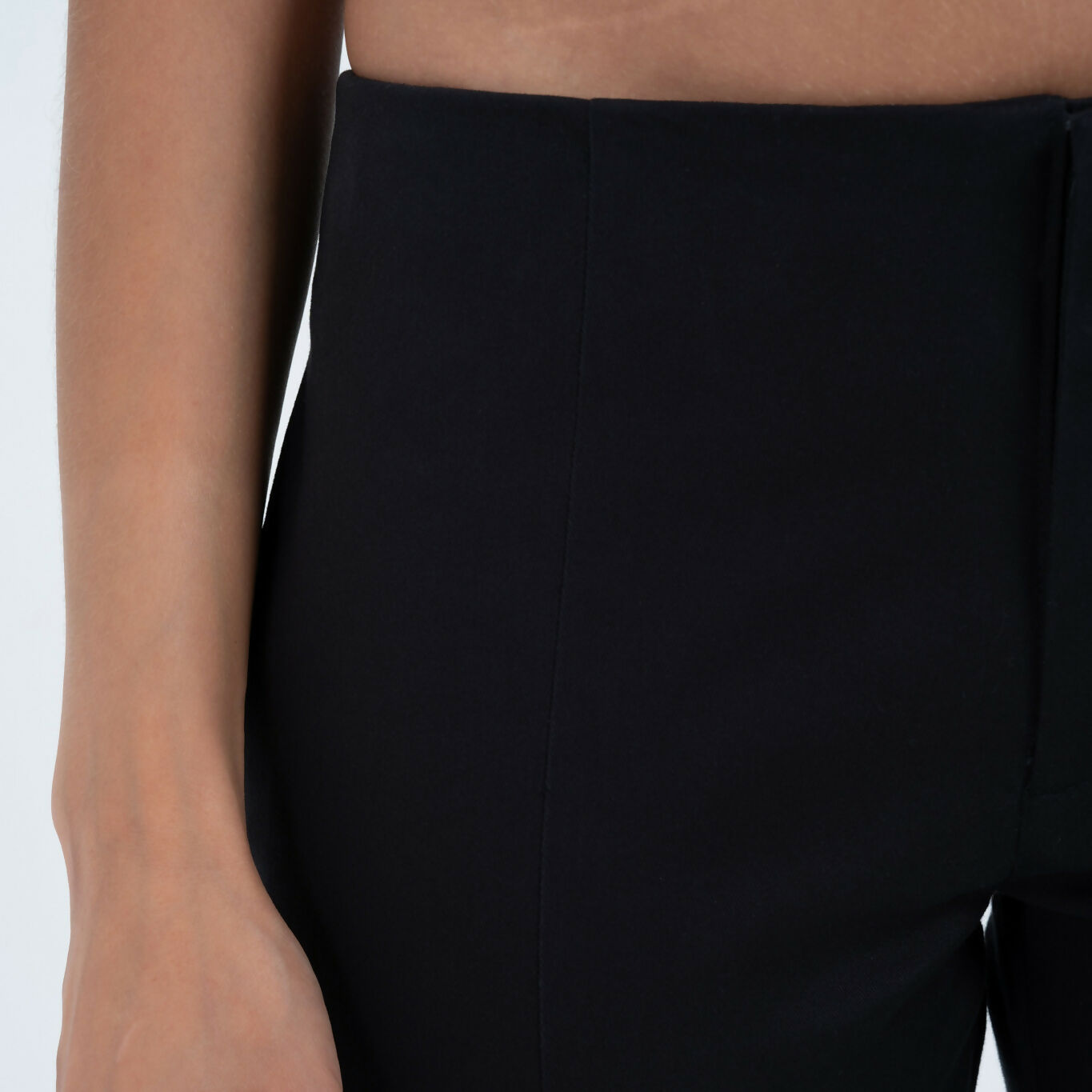 Low Rise Split Trouser in Black