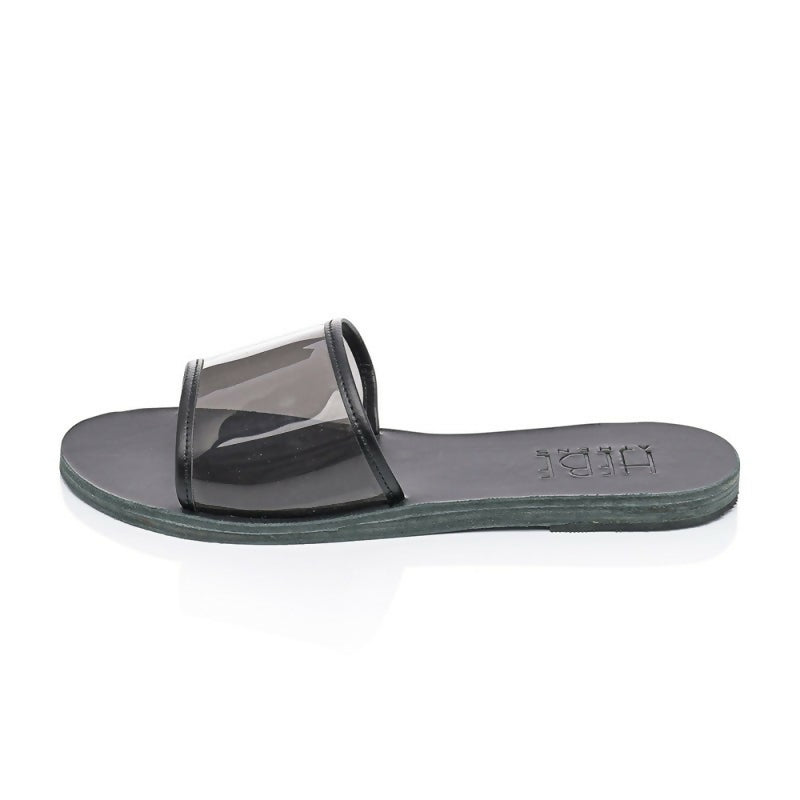 Ersa Black Leather Sandals