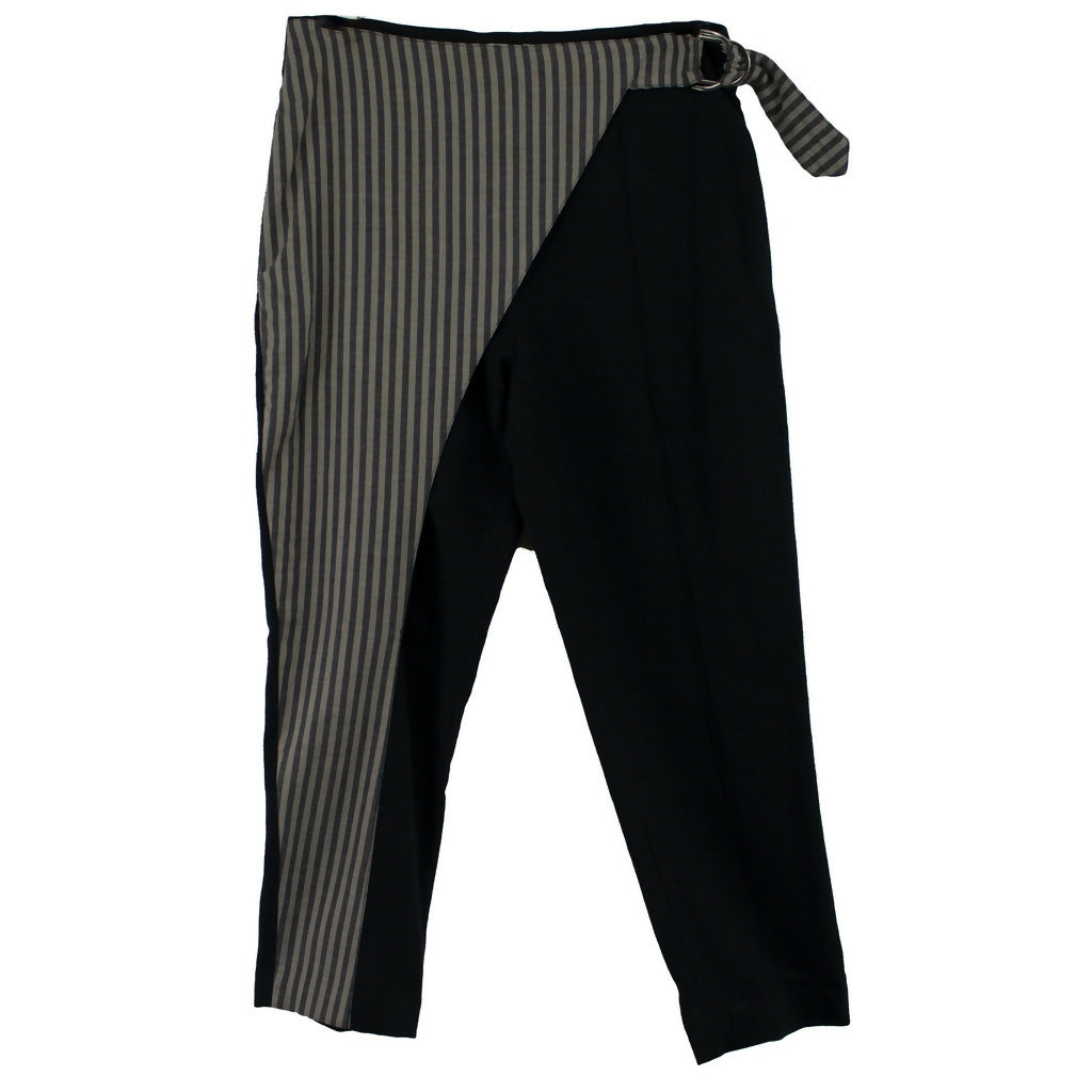 113368_ BICOLOUR PANTS Π-03 BLACK_result