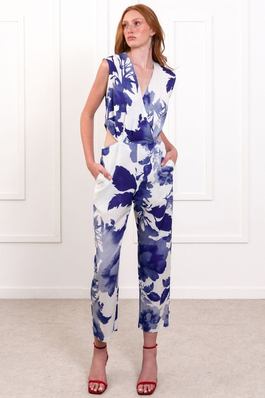 Cami blue flowers jumpsuit
