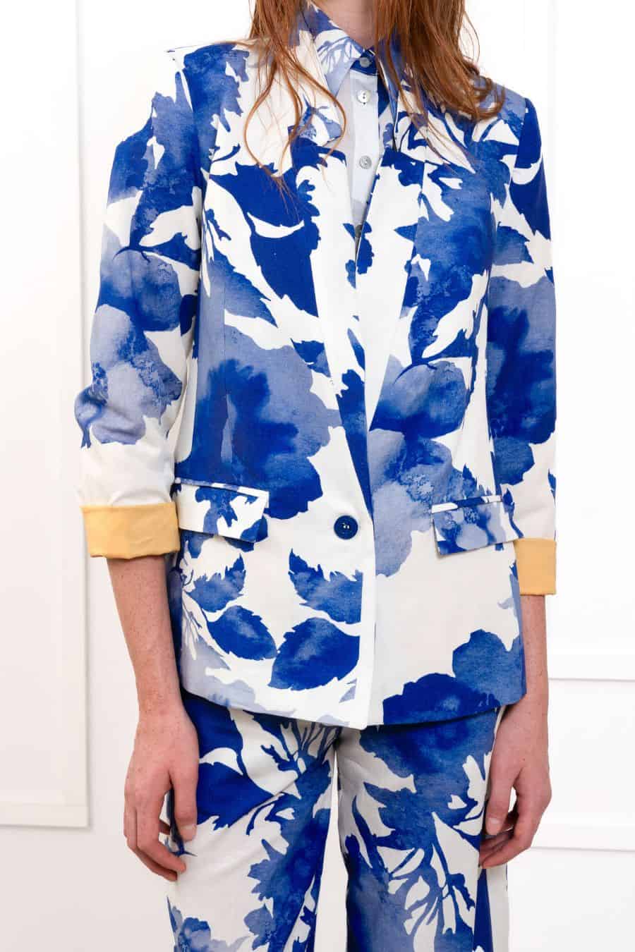 Eleanor blue flowers blazer