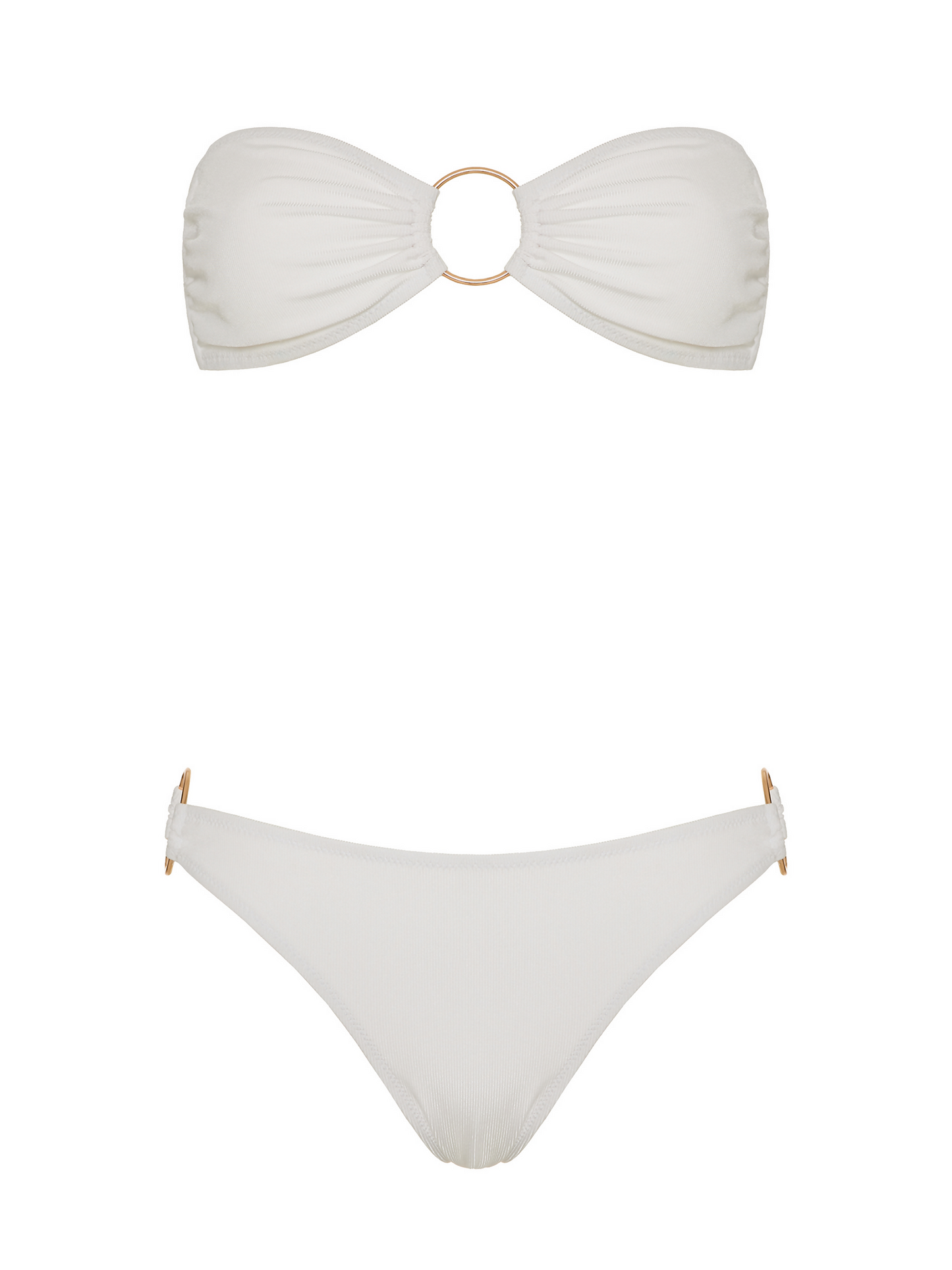 AMANDA BIKINI RIBBED WHITE