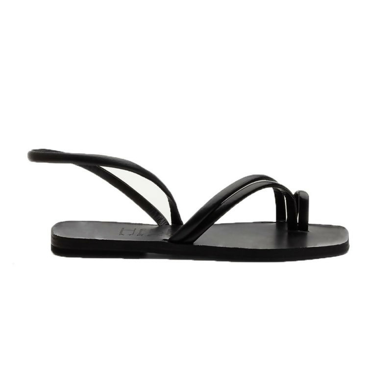 ESTIA LEATHER SANDAL - Black