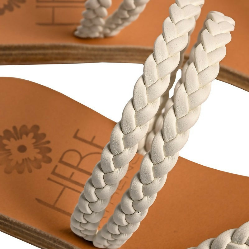 PERSEPHONE HANDMADE LEATHER SANDAL - White