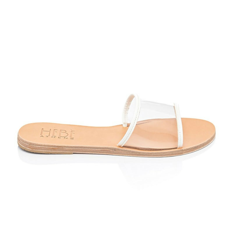Ersa White Leather Sandals