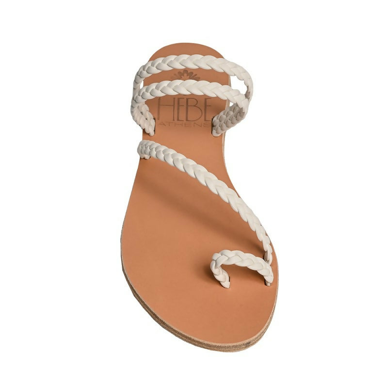 PERSEPHONE HANDMADE LEATHER SANDAL - White