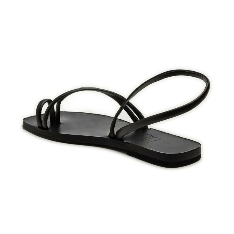 ESTIA LEATHER SANDAL - Black