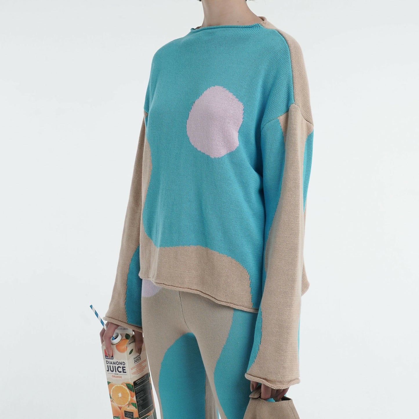 Sunrise Raw Edge Sweat in Bubble O'Bill