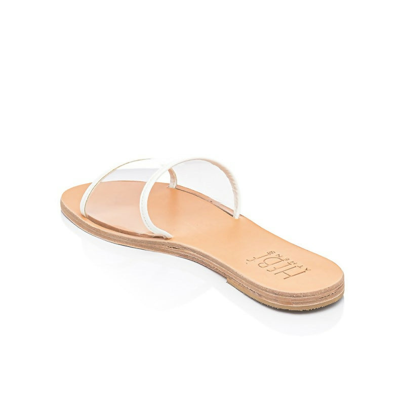 Ersa White Leather Sandals