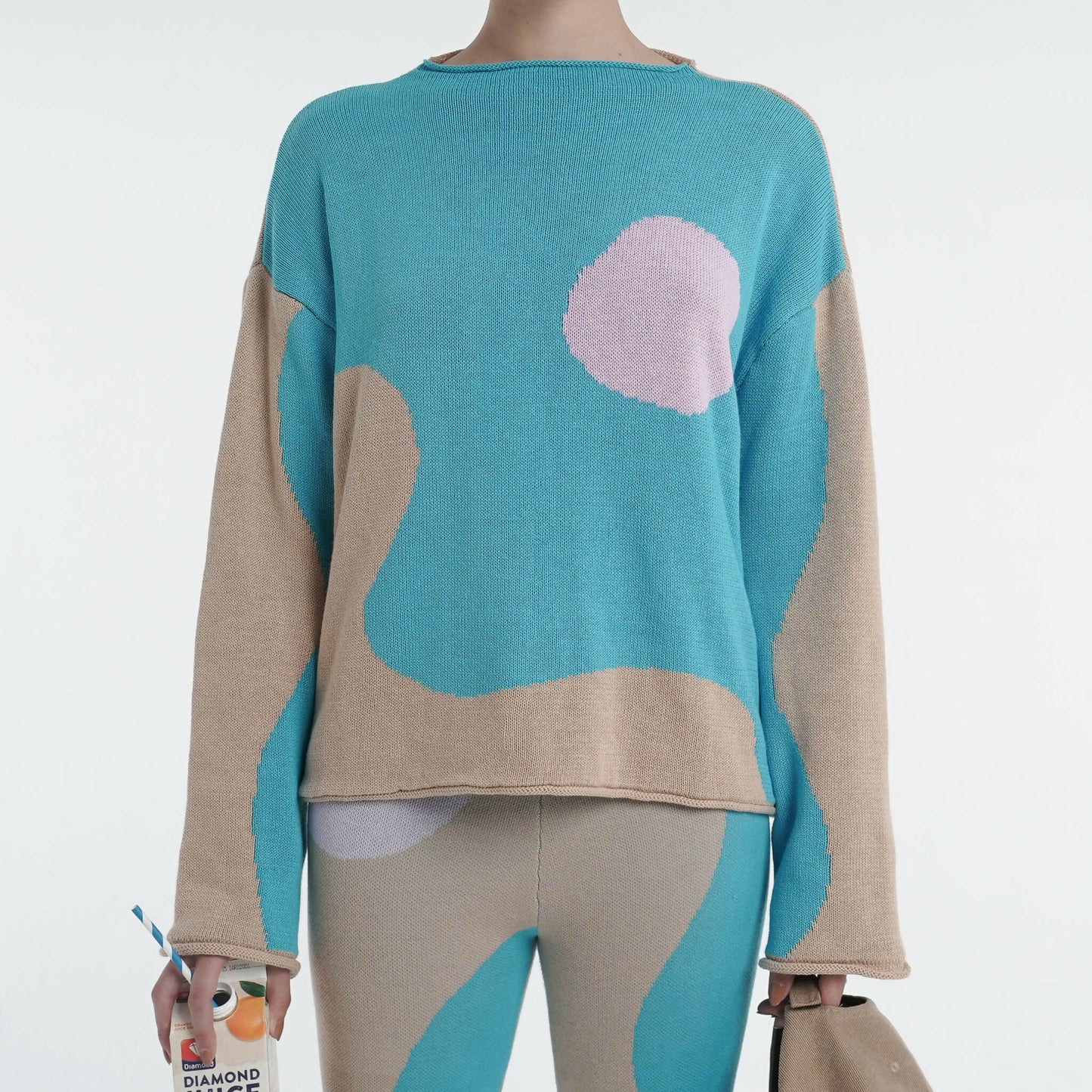Sunrise Raw Edge Sweat in Bubble O'Bill
