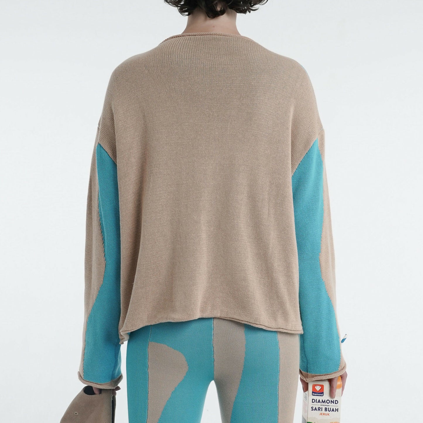 Sunrise Raw Edge Sweat in Bubble O'Bill