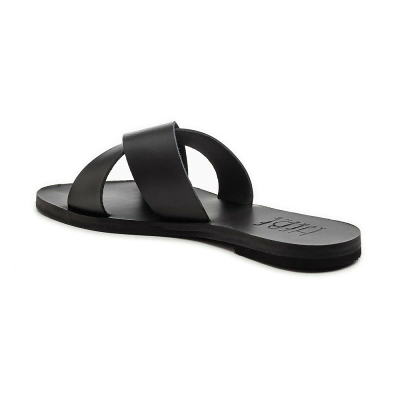 GAIA Handmade Black Leather Sandals