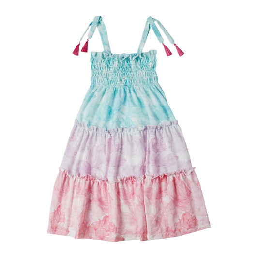 GIRL'S DRESS MIXED FLOWERS