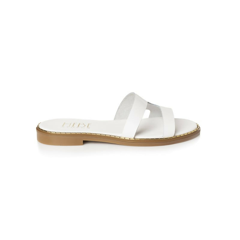 Selene Handamade Leather Sandals - White