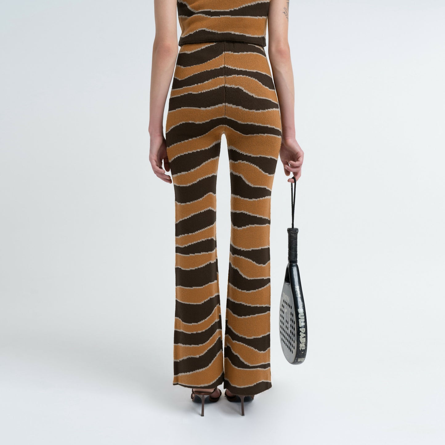 Bell Bottom Knit Pant in Kelp