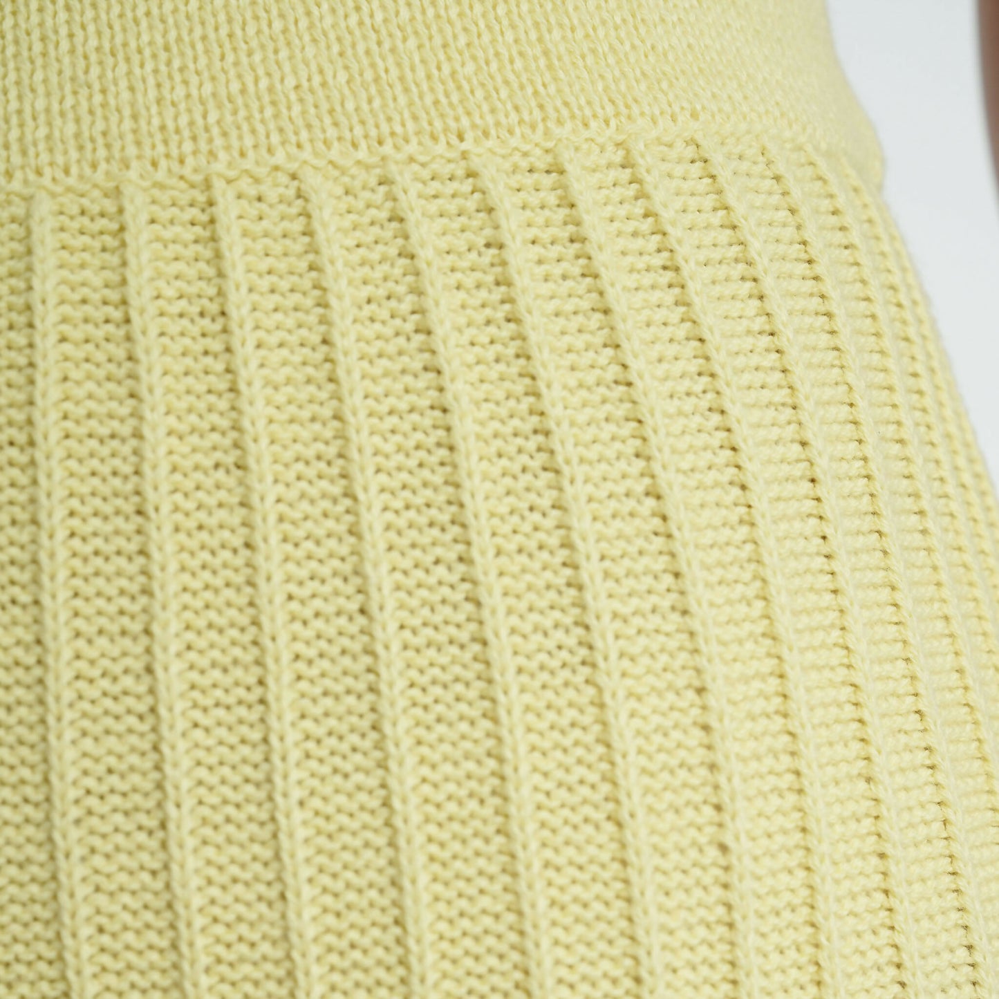 Pinstripe Knit Pant in Limoncello