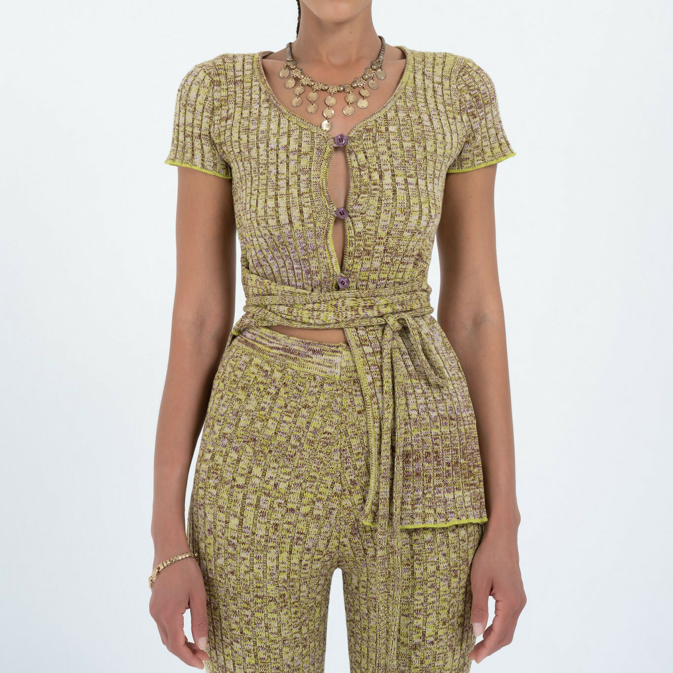 Asymmetric Tie Tee in Avo