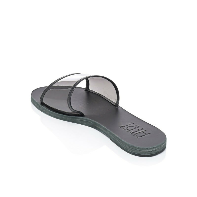 Ersa Black Leather Sandals