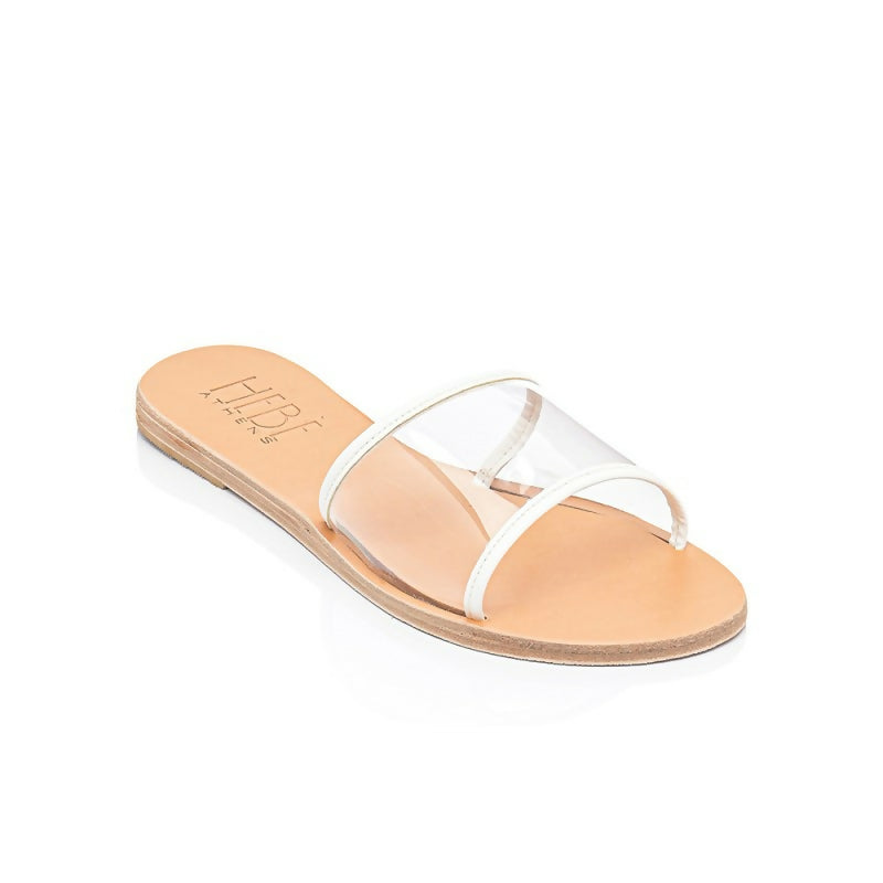 Ersa White Leather Sandals