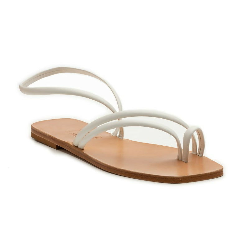 ESTIA LEATHER SANDAL - White