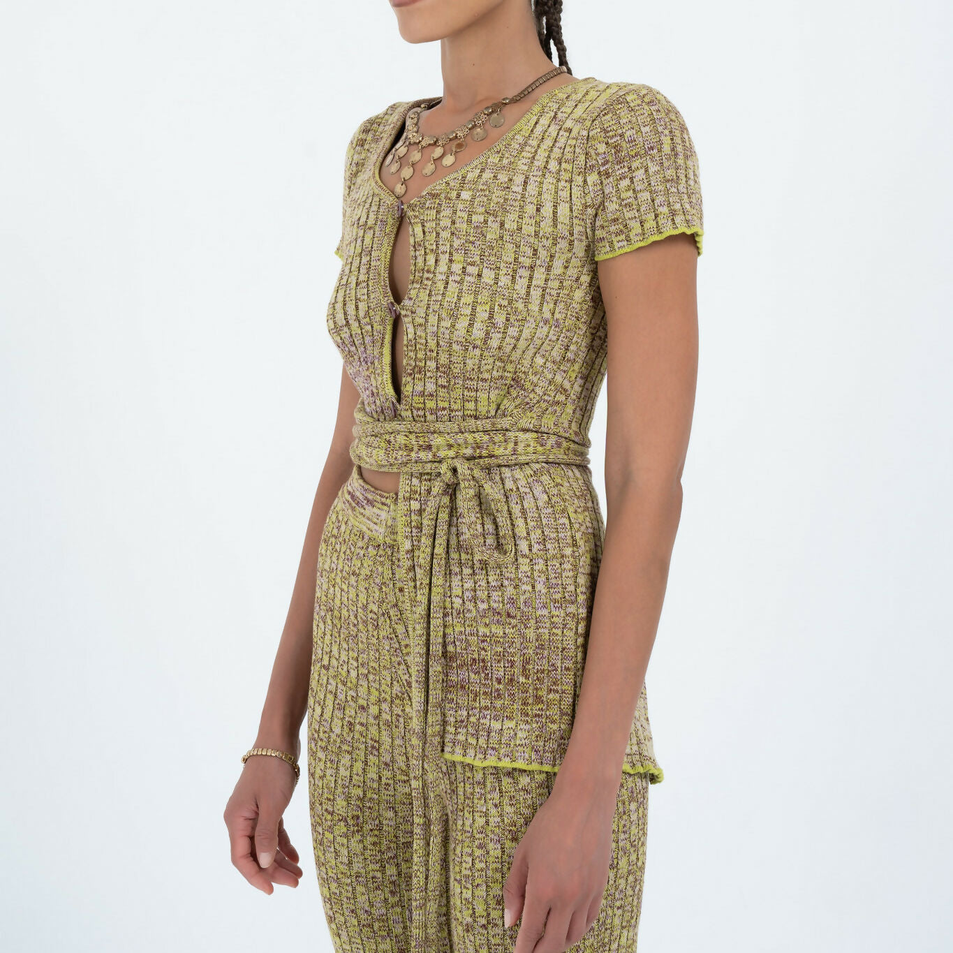 Asymmetric Tie Tee in Avo