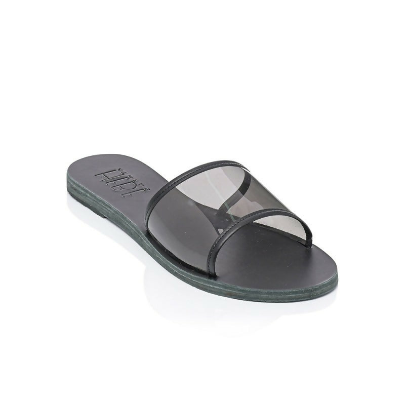 Ersa Black Leather Sandals