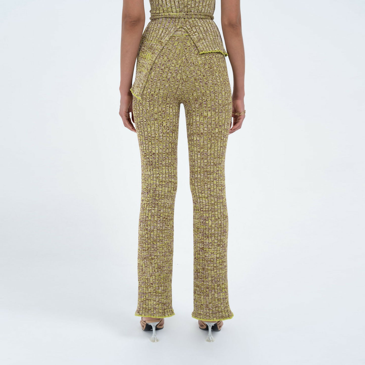 Rib Knit Pant in Avo