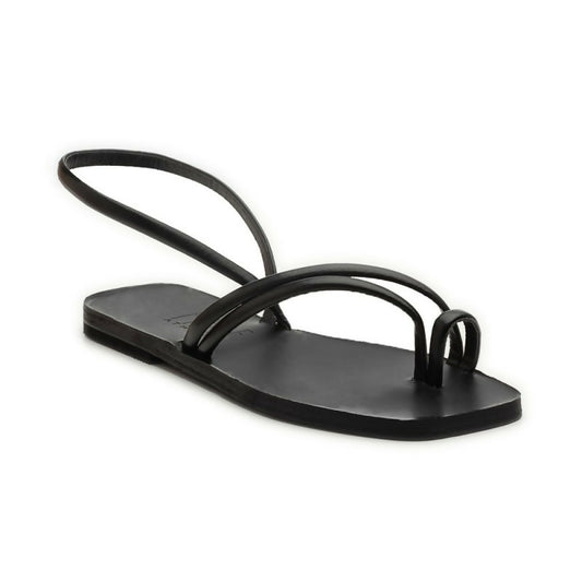 ESTIA LEATHER SANDAL - Black