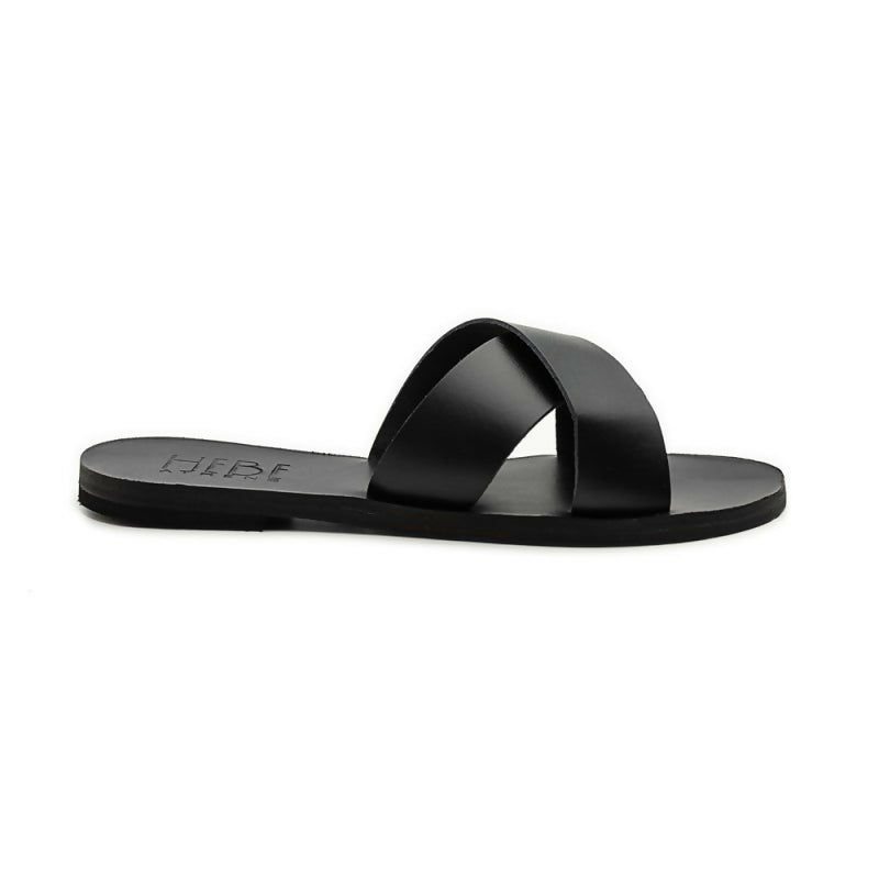 GAIA Handmade Black Leather Sandals