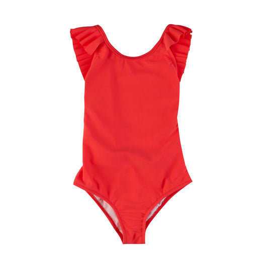 GIRL'S ONE PIECE PLEATED CORAL