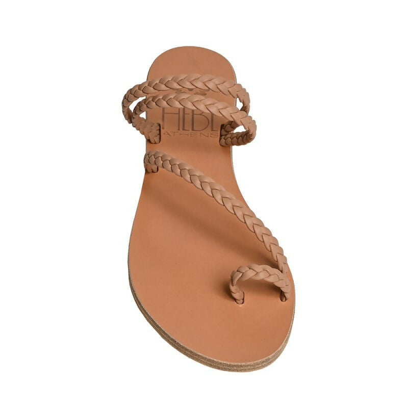 PERSEPHONE HANDMADE LEATHER SANDAL - Natural