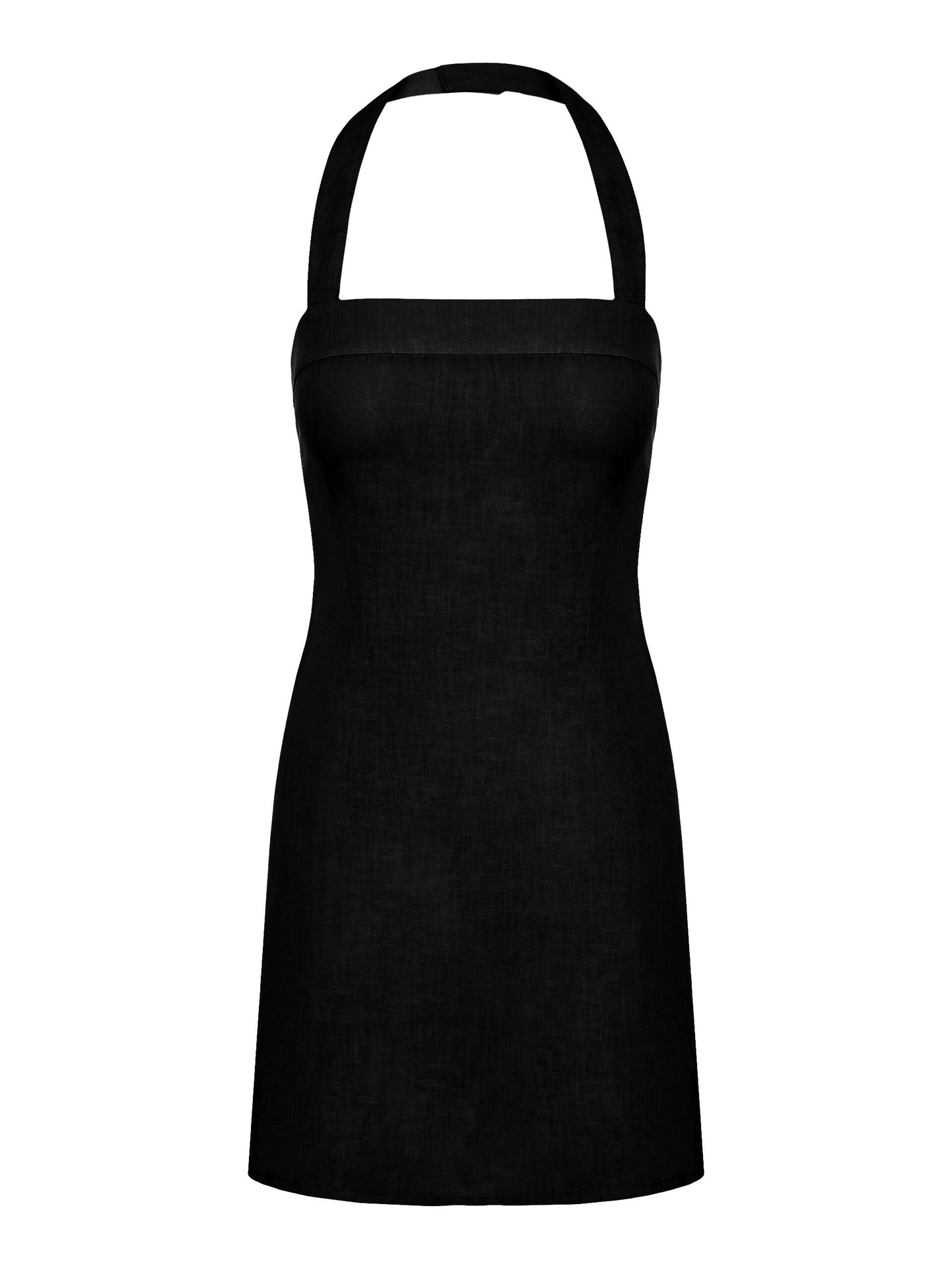 KATIE LINEN DRESS IN BLACK