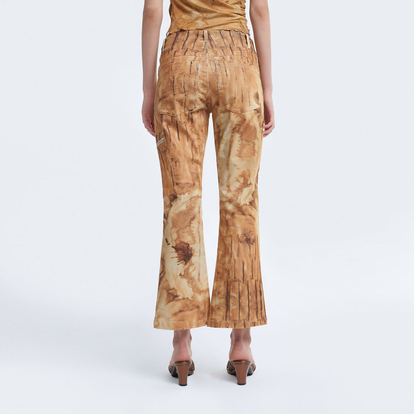 Flared Utility Pant in Rust