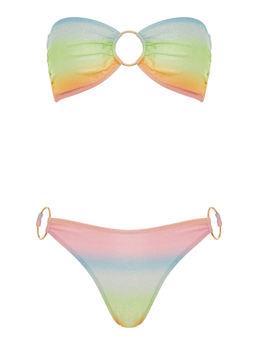 AMANDA BIKINI RAINBOW - LUREX FABRIC