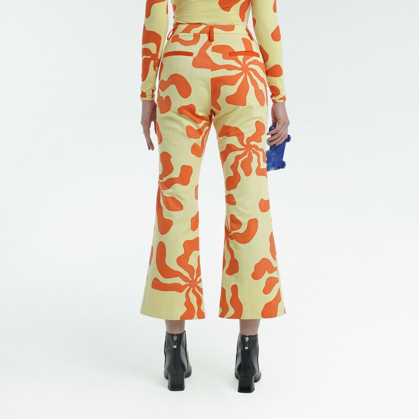Mid Rise Flare Pant in Tequila Sunrise