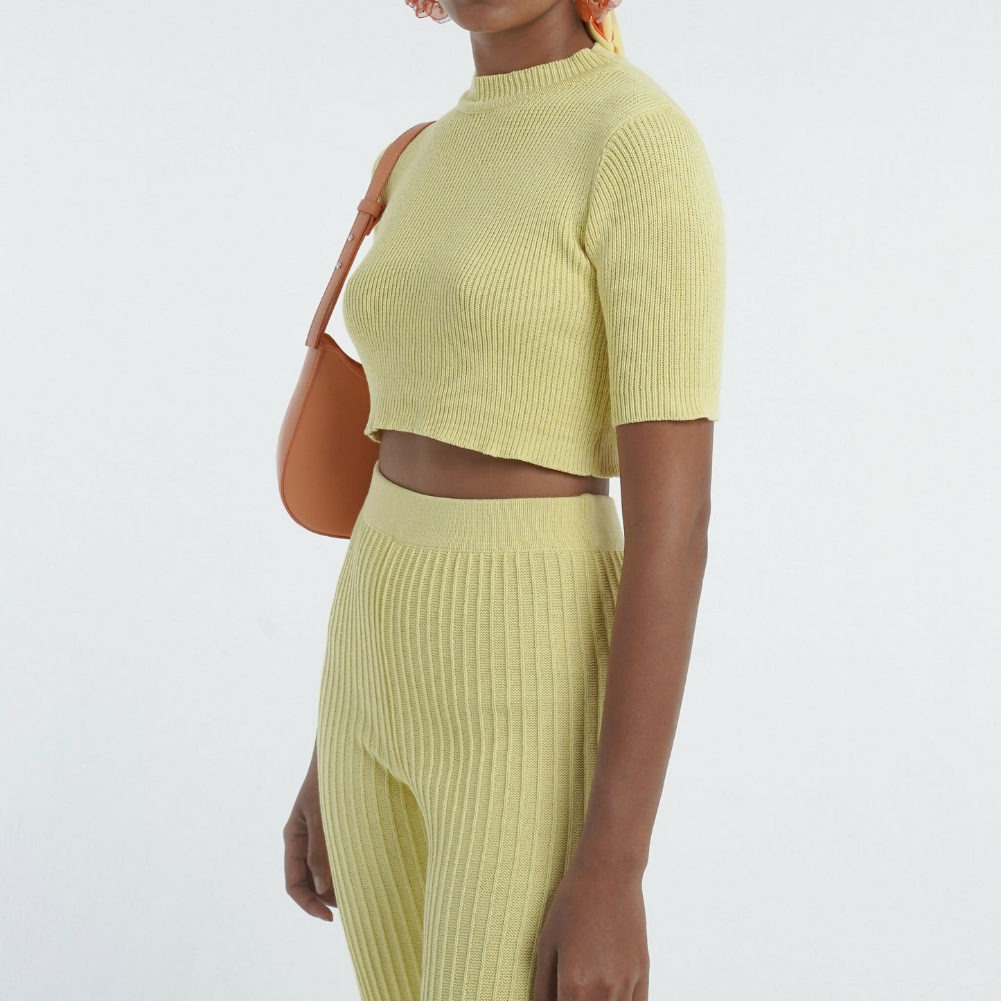 Highrise Knit Top in Limoncello