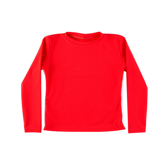 GIRL'S ANTI-UV RASHGUARD CORAL